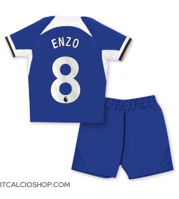 Chelsea Enzo Fernandez #8 Prima Maglia Bambino 2023-24 Manica Corta (+ Pantaloni corti)